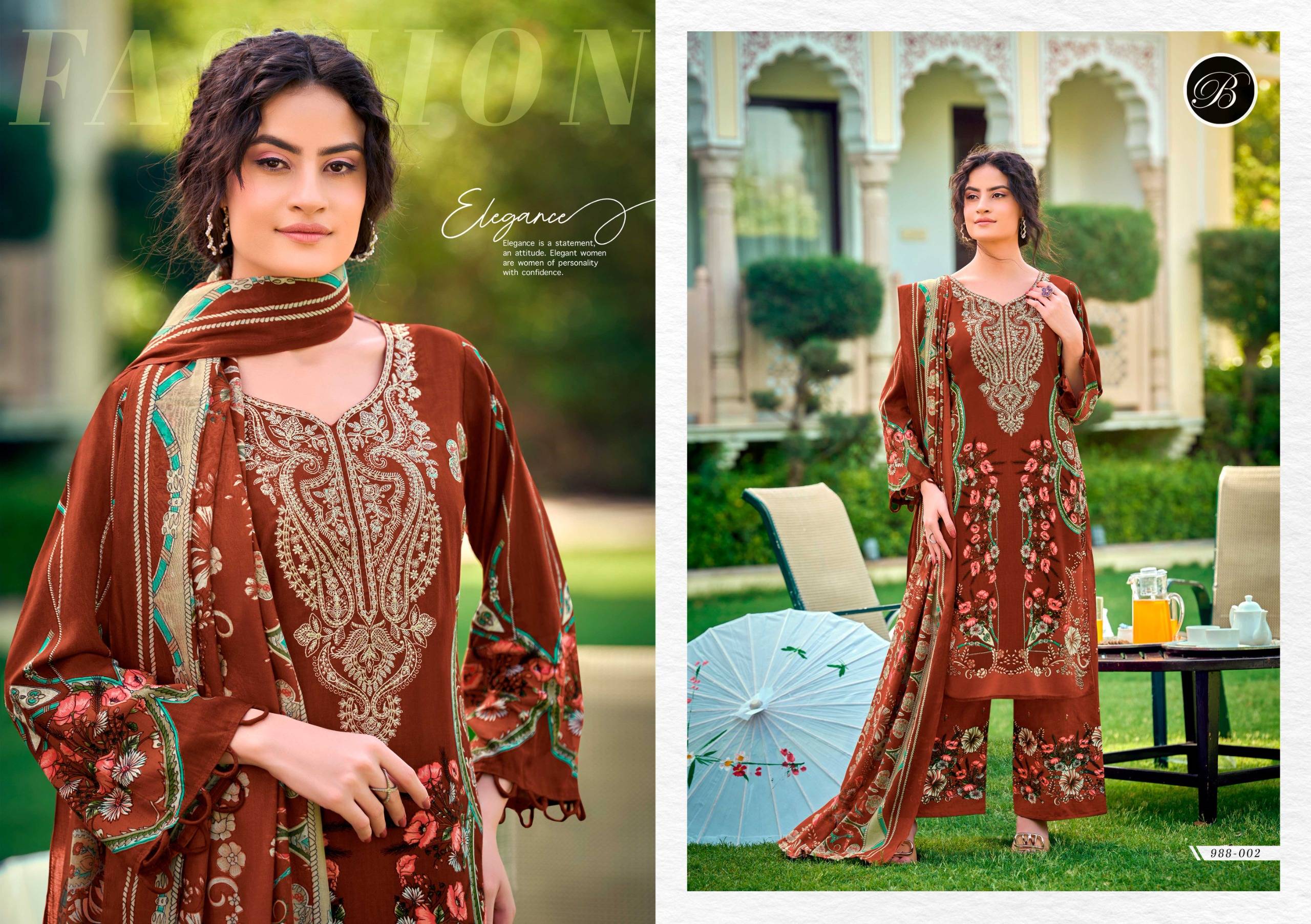DILSHAD VOL 6 BY BELLIZA DESIGNER 01 To 08 Series Indian Traditional casual wear Pakistani Pure Viscose dresses At Wholesale Price